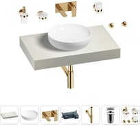 Раковина Wellsee 42 см со столешницей 80 смChalice Perfectionв наборе 9 в 1 201010003