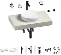Раковина Wellsee 42 см со столешницей 80 смChalice Perfectionв наборе 10 в 1 201009992