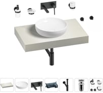 Раковина Wellsee 42 см со столешницей 80 смChalice Perfectionв наборе 9 в 1 201010007