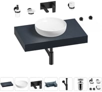 Раковина 42 см со столешницей 80 см Wellsee Chalice Perfection в наборе 9 в 1 201010022