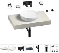 Раковина Wellsee 42 см со столешницей 80 смChalice Perfectionв наборе 9 в 1 201010002