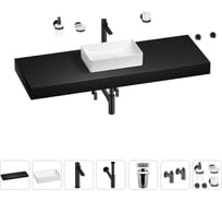 Раковина 42 см со столешницей 140 см Wellsee Pure BY Wellsee в наборе 10 в 1 201011057