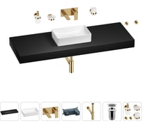 Раковина 42 см со столешницей 140 см Wellsee Pure BY Wellsee в наборе 9 в 1 201011063