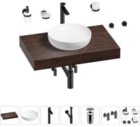 Раковина Wellsee 42 см со столешницей 80 смChalice Perfectionв наборе 10 в 1 201010052