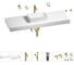 Раковина 42 см со столешницей 140 см Wellsee Pure BY Wellsee в наборе 10 в 1 201011043 1
