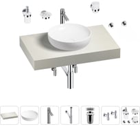 Раковина Wellsee 42 см со столешницей 80 смChalice Perfectionв наборе 10 в 1 201009996