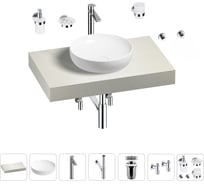 Раковина Wellsee 42 см со столешницей 80 смChalice Perfectionв наборе 10 в 1 201009991