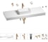 Раковина 42 см со столешницей 140 см Wellsee Pure BY Wellsee в наборе 10 в 1 201011044 1