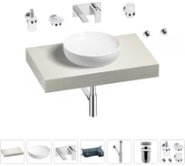 Раковина Wellsee 42 см со столешницей 80 смChalice Perfectionв наборе 9 в 1 201010001