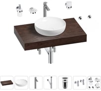Раковина Wellsee 42 см со столешницей 80 смChalice Perfectionв наборе 10 в 1 201010051