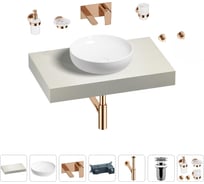 Раковина Wellsee 42 см со столешницей 80 смChalice Perfectionв наборе 9 в 1 201010004