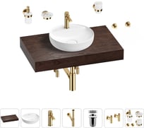 Раковина Wellsee 42 см со столешницей 80 смChalice Perfectionв наборе 10 в 1 201010508