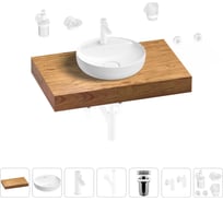 Раковина 42 см со столешницей 80 см Wellsee Chalice Perfection в наборе 10 в 1 201010500