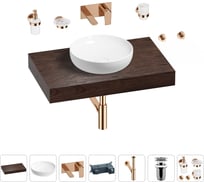Раковина Wellsee 42 см со столешницей 80 смChalice Perfectionв наборе 9 в 1 201010064