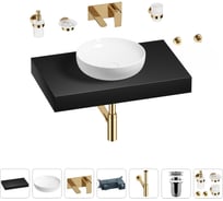 Раковина Wellsee 42 см со столешницей 80 смChalice Perfectionв наборе 9 в 1 201010103