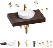 Раковина Wellsee 42 см со столешницей 80 смChalice Perfectionв наборе 10 в 1 201010503