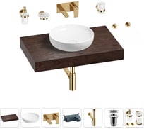 Раковина Wellsee 42 см со столешницей 80 смChalice Perfectionв наборе 9 в 1 201010063