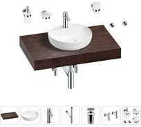 Раковина Wellsee 42 см со столешницей 80 смChalice Perfectionв наборе 10 в 1 201010506
