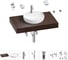Раковина Wellsee 42 см со столешницей 80 смChalice Perfectionв наборе 10 в 1 201010506 1