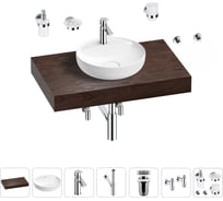 Раковина Wellsee 42 см со столешницей 80 смChalice Perfectionв наборе 10 в 1 201010501