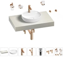 Раковина Wellsee 42 см со столешницей 80 смChalice Perfectionв наборе 10 в 1 201010474
