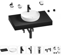 Раковина Wellsee 42 см со столешницей 80 смChalice Perfectionв наборе 10 в 1 201010522