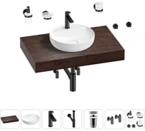 Раковина Wellsee 42 см со столешницей 80 смChalice Perfectionв наборе 10 в 1 201010502