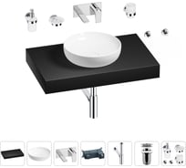 Раковина Wellsee 42 см со столешницей 80 смChalice Perfectionв наборе 9 в 1 201010101