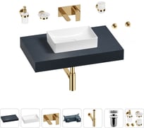 Раковина 42 см со столешницей 80 см Wellsee Pure BY Wellsee в наборе 9 в 1 201010733