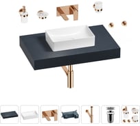 Раковина 42 см со столешницей 80 см Wellsee Pure BY Wellsee в наборе 9 в 1 201010734