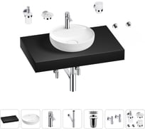 Раковина Wellsee 42 см со столешницей 80 смChalice Perfectionв наборе 10 в 1 201010526