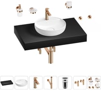 Раковина Wellsee 42 см со столешницей 80 смChalice Perfectionв наборе 10 в 1 201010524