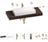 Раковина Wellsee 75 см со столешницей 120 смPure BY201011738 в наборе 10 в 1 201011738 1