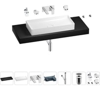 Раковина 75 см со столешницей 120 см Wellsee Pure BY Wellsee в наборе 9 в 1 201011781