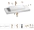 Раковина 75 см со столешницей 120 см Wellsee Pure BY Wellsee в наборе 10 в 1 201011754 1