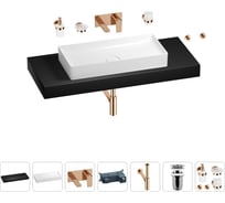 Раковина 75 см со столешницей 120 см Wellsee Pure BY Wellsee в наборе 9 в 1 201011784