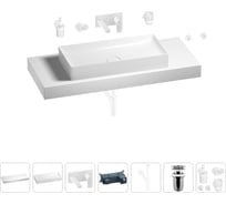 Раковина 75 см со столешницей 120 см Wellsee Pure BY Wellsee в наборе 9 в 1 201011765
