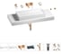 Раковина 75 см со столешницей 120 см Wellsee Pure BY Wellsee в наборе 9 в 1 201011769 1