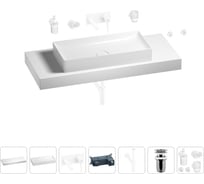 Раковина 75 см со столешницей 120 см Wellsee Pure BY Wellsee в наборе 9 в 1 201011770