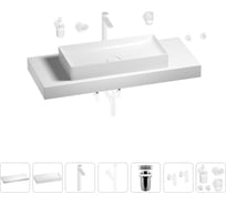 Раковина 75 см со столешницей 120 см Wellsee Pure BY Wellsee в наборе 10 в 1 201011755