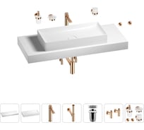 Раковина 75 см со столешницей 120 см Wellsee Pure BY Wellsee в наборе 10 в 1 201011759
