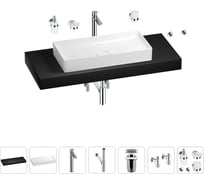 Раковина 75 см со столешницей 120 см Wellsee Pure BY Wellsee в наборе 10 в 1 201011771
