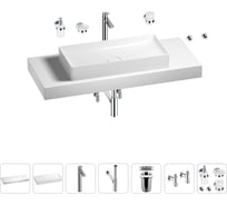 Раковина 75 см со столешницей 120 см Wellsee Pure BY Wellsee в наборе 10 в 1 201011751