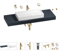 Раковина 75 см со столешницей 140 см Wellsee Pure BY Wellsee в наборе 10 в 1 201011818