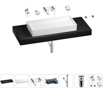 Раковина 75 см со столешницей 120 см Wellsee Pure BY Wellsee в наборе 9 в 1 201011786