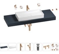 Раковина 75 см со столешницей 140 см Wellsee Pure BY Wellsee в наборе 10 в 1 201011819