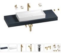 Раковина 75 см со столешницей 140 см Wellsee Pure BY Wellsee в наборе 10 в 1 201011813