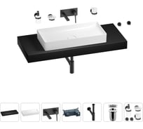 Раковина 75 см со столешницей 120 см Wellsee Pure BY Wellsee в наборе 9 в 1 201011787