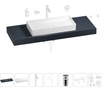 Раковина 75 см со столешницей 140 см Wellsee Pure BY Wellsee в наборе 10 в 1 201011815