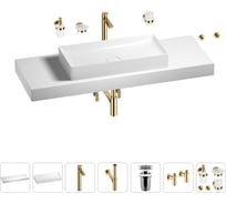 Раковина 75 см со столешницей 140 см Wellsee Pure BY Wellsee в наборе 10 в 1 201011873